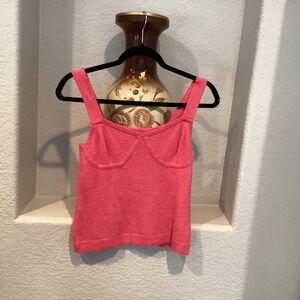 Free Assembly Women Bustier Cami Sweater, Size Small, Color Pink